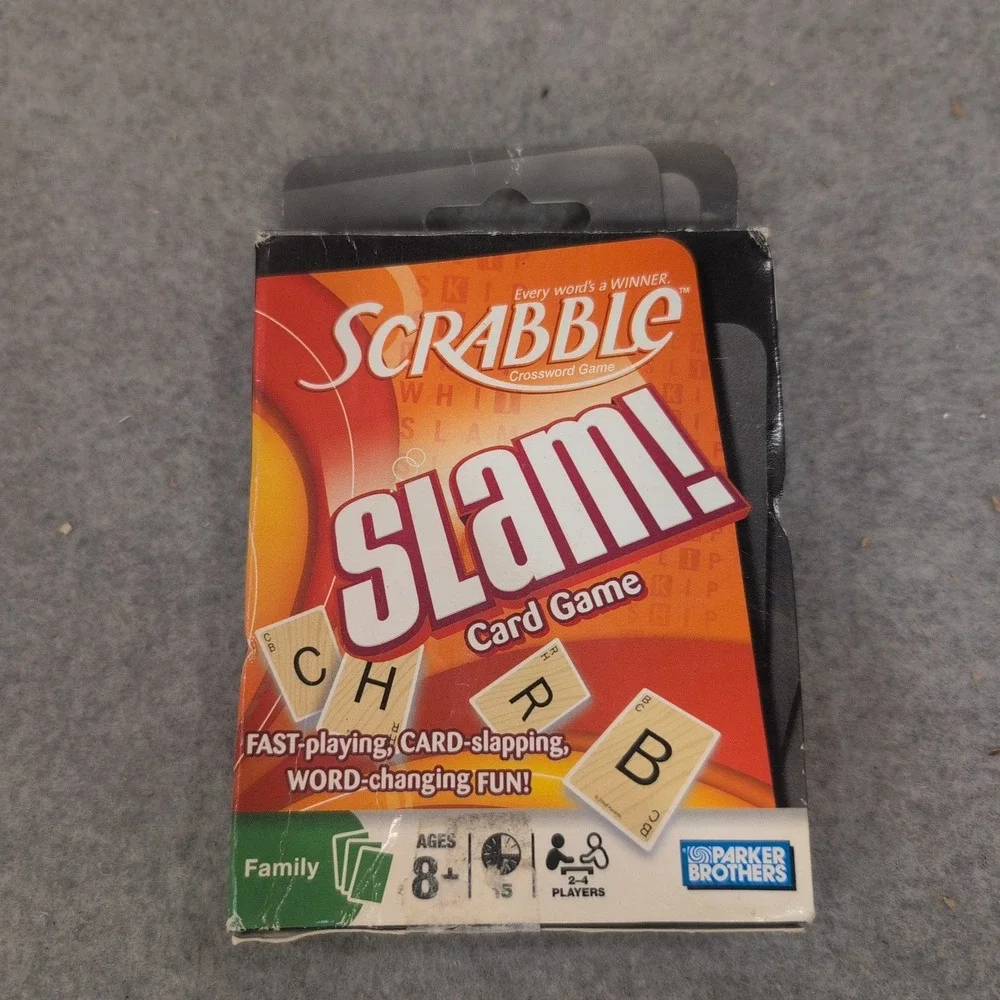 Scrabble Slam Card Game Parker Brothers Hasbro Fast Paced Word Game Ages 8+ - Picture 1 of 4